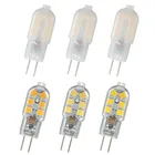 Светодиодная лампа G4 3 Вт 12 В360 В переменного тока 2835SMD светильник ПА для люстры теплогохолодного белого света, сменная галогенная лампа с углом луча