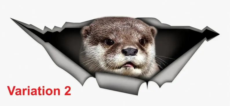 

2021 Otter sticker, otter car decal, Vinyl decal, car decoration, pet decal, animals decal