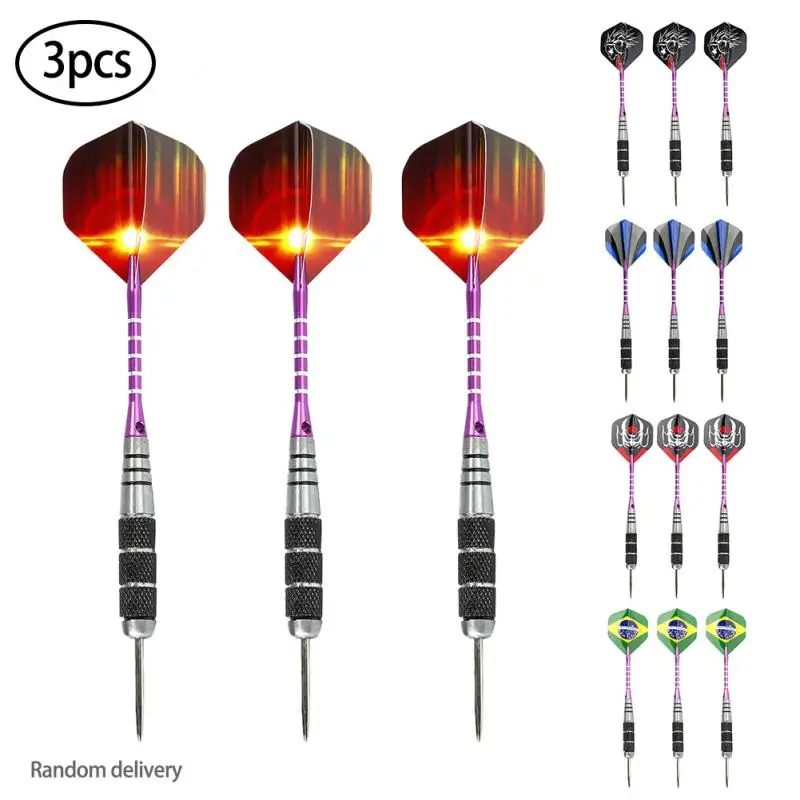 

3 Pcs Hot High-end Professional Game Club Dedicated Colorful Patterned Anti-fall All-metal Darts Needle Throwing Tip New