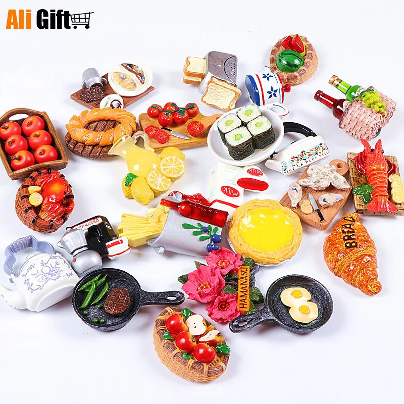 Холодильник для пищи магнит сковорода омаров японская роза хлеб молоко