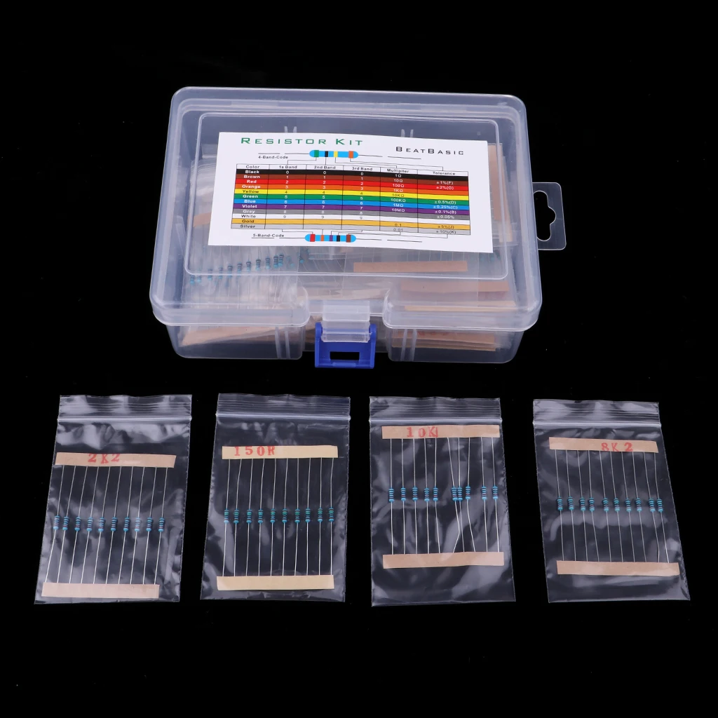 Ассортимент резисторов 1000x 1-10 м совместим с Ohm (50 значений X 20 шт.) |
