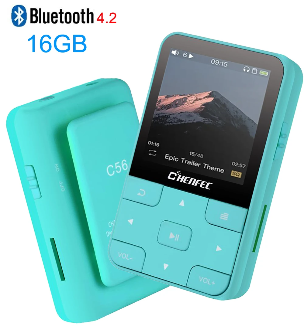Мини Клип MP4 плеер Bluetooth 4,2 Lossless Звук Музыкальный плеер с fm-радио, диктофон, видео, наушники для спорта бег