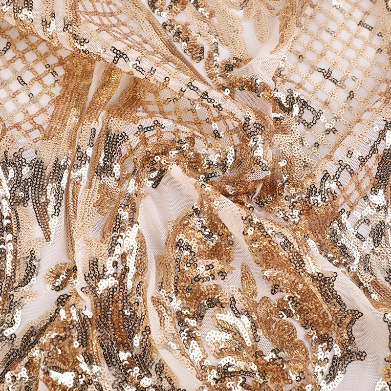 4 способ растягивания Ширина 125 блестящие пайетки Тюль Ткань для DIY Свадебная