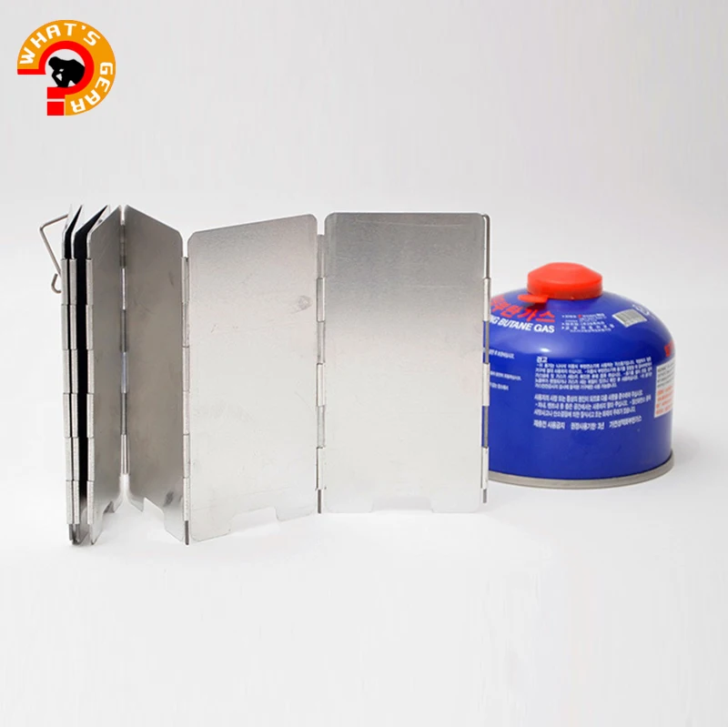 

9 Plates Foldable Windshield Portable Outdoor Gas Stove Cooker Camping Stove Compact Windscreen Lightweight 120g