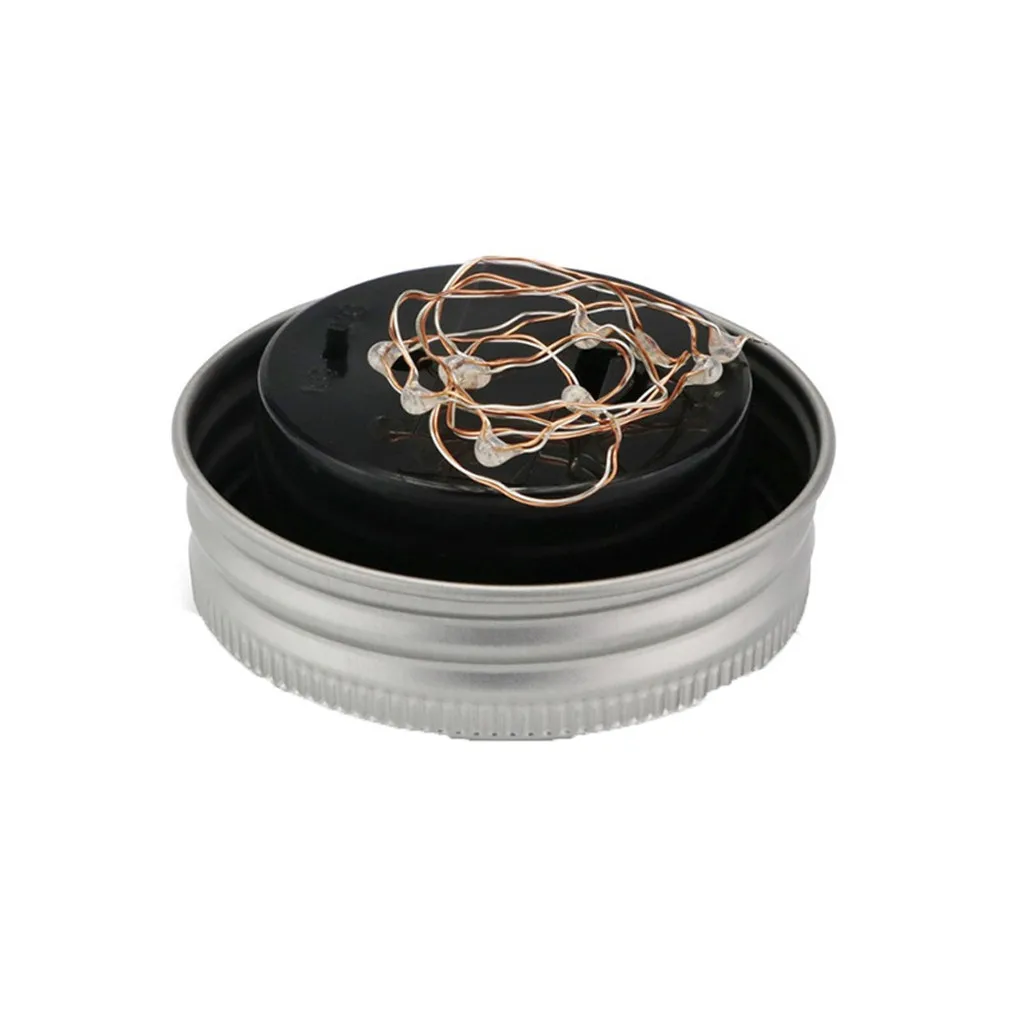 10 светодиодный солнечный свет фея Кепки светильник стеклянная банка с