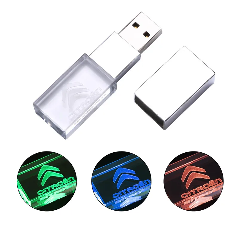 JASTER citreon crystal+ metal USB flash drive pendrive 4GB 8GB 16GB 32GB 64GB 128GB External Storage memory stick u disk