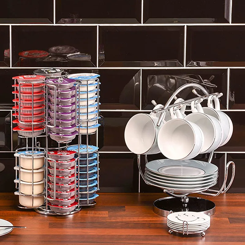 

Coffee Capsule Rack 64 BOSCH Capsule Storage Rack Rotatable Tassimo Storage Rack