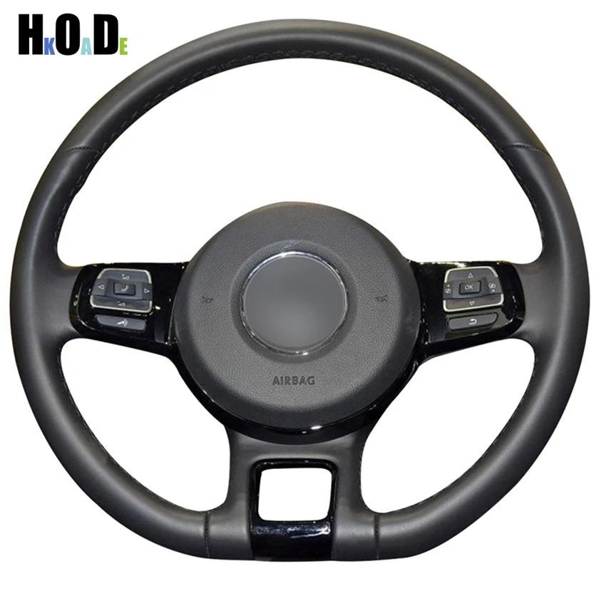 Искусственная кожа черного цвета для Volkswagen VW Beetle 2012 2016 Up 2013 2016|Чехлы на руль| |