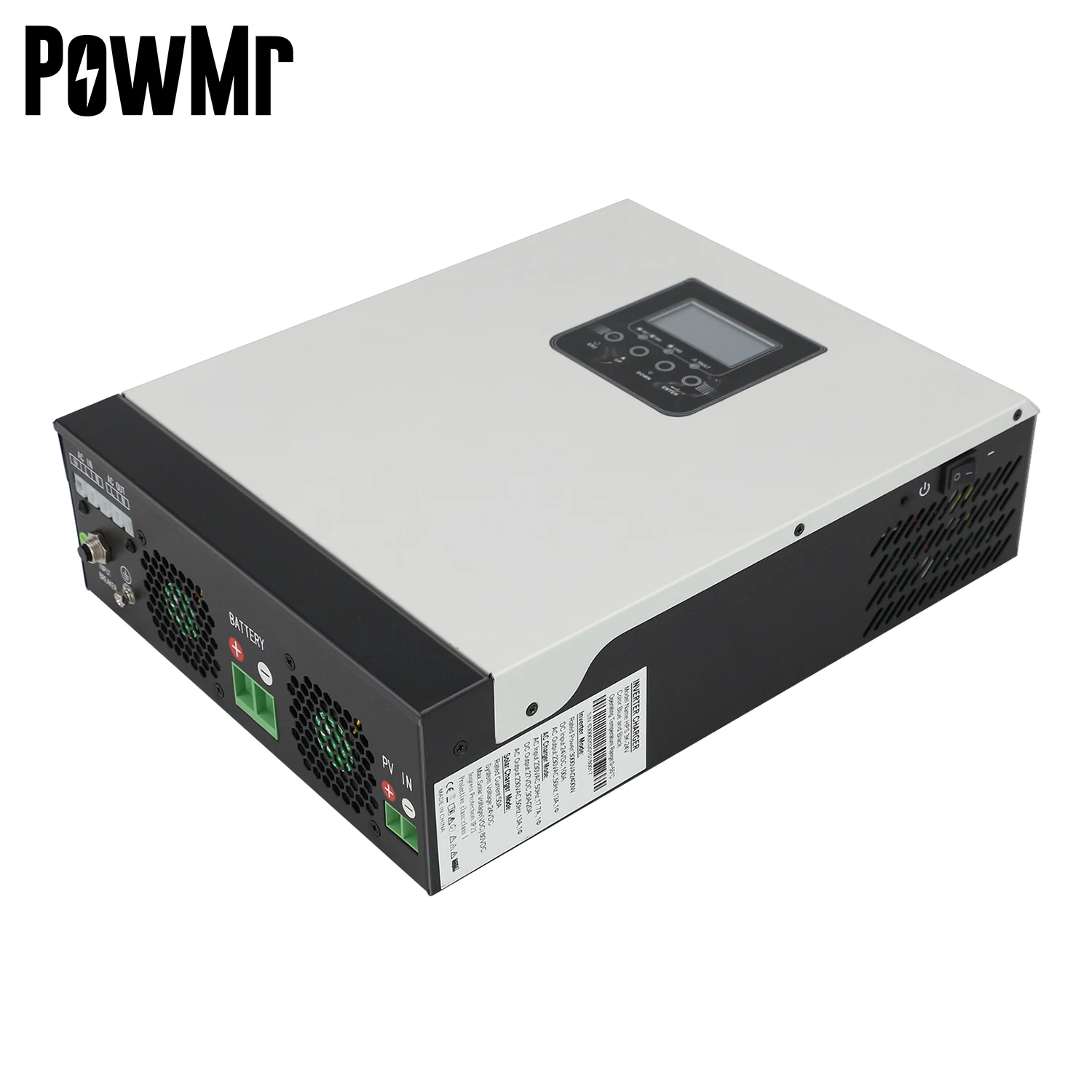 PowMr 3KVA/2400W Pure Sine Wave 24V 220V Hybrid Inverter Built-in 50A PWM Solar Charge Controller Battery Charger Inversor HPS3K |