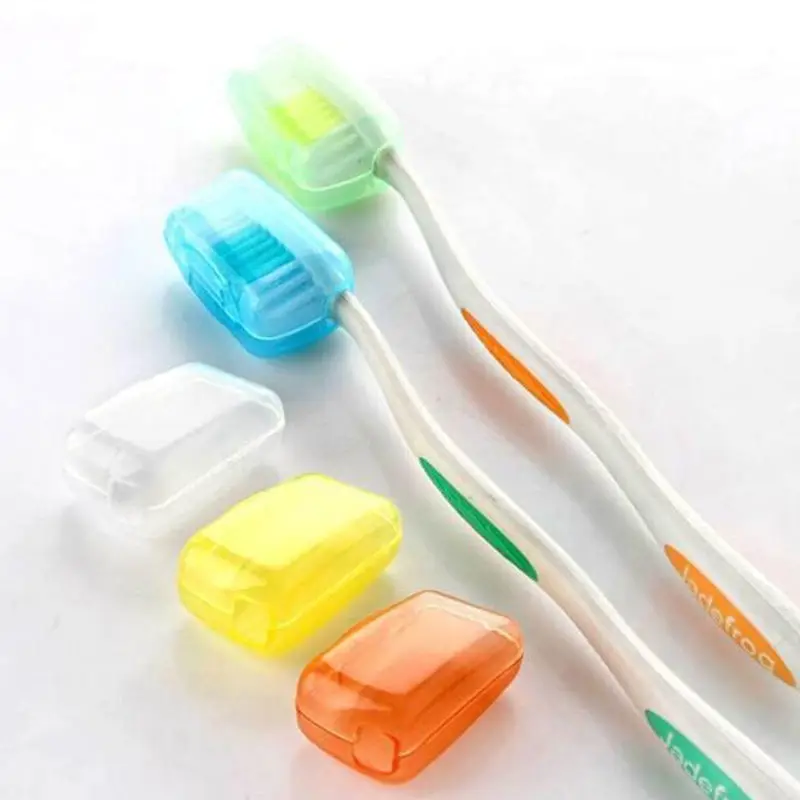 

1Set=5PCS Travel Camping Protect Toothbrush Head Cleaner Cover Case Box Holder For Travel Toothbrush Head Covers Holders