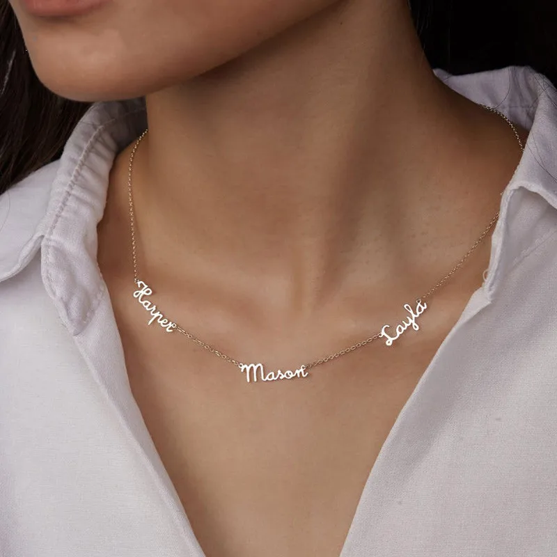 Именное ожерелье для мамы с именами детей детское именное 4 имени