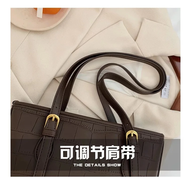 

Large Capacity handbag 2020 new fashion fashion tote bag for women versatile one-shoulder stone-print bucket bag under armpit