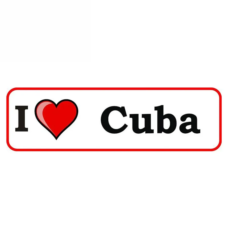 Виниловая наклейка на автомобиль I Love Cuba автомобильные аксессуары автомобильное