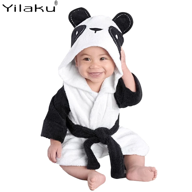Банный халат Yilaku для мальчиков и девочек детская мультяшная Пижама панда кролик