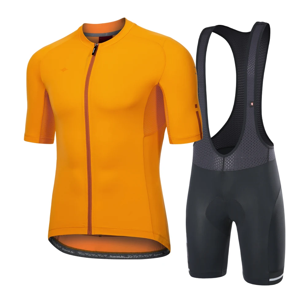 

Santic Top quality 2021 Cycling Sets Racing Clothes Quick Dry Jersey Set Short Sleeve Sportwear MITI Fabric Pro team