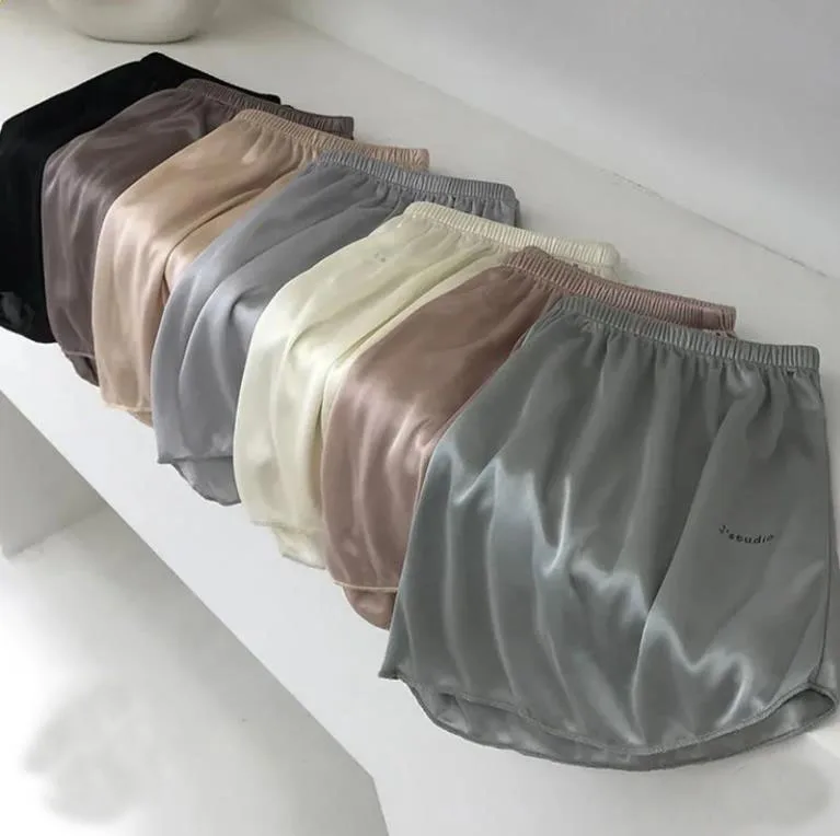 

Удобные Свободные короткие брюки, женская мягкая шелковая уличная одежда, шорты для студенток, женские сексуальные пляжные шорты для бега, ...