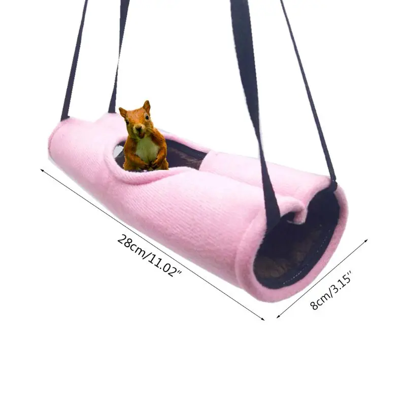 

Hamster Plush Hammock Small Pet Cage Tunnel Tube Rat Ferret Warm Sleeping Bed Play Toy