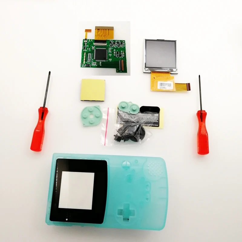 DIY консоль GBC ЖК экран набор Пластиковый корпус для игры мальчик цвет подсветка