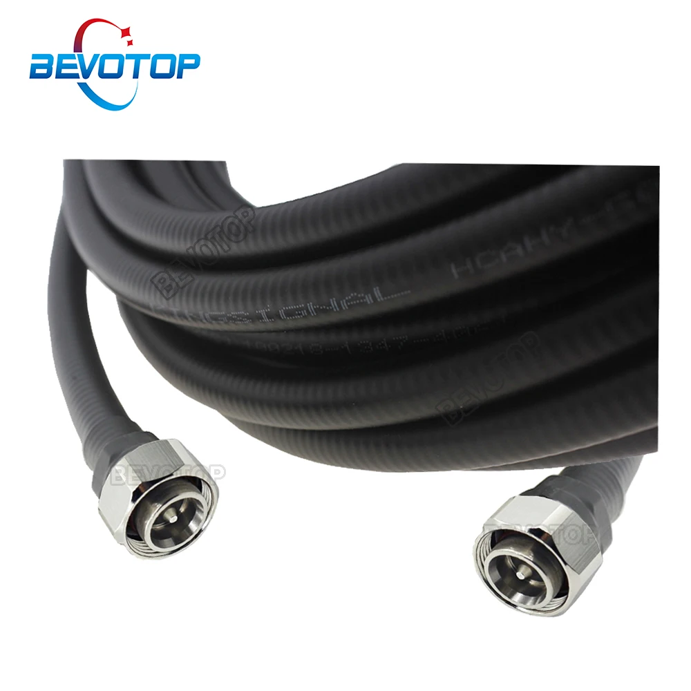 

50-9 Feeder Line 4.3-10 Mini DIN Male to Male Plug Connectors 1/2 Super Flexible Cable RF Coaxial Jumper Pigtail Extension Cord