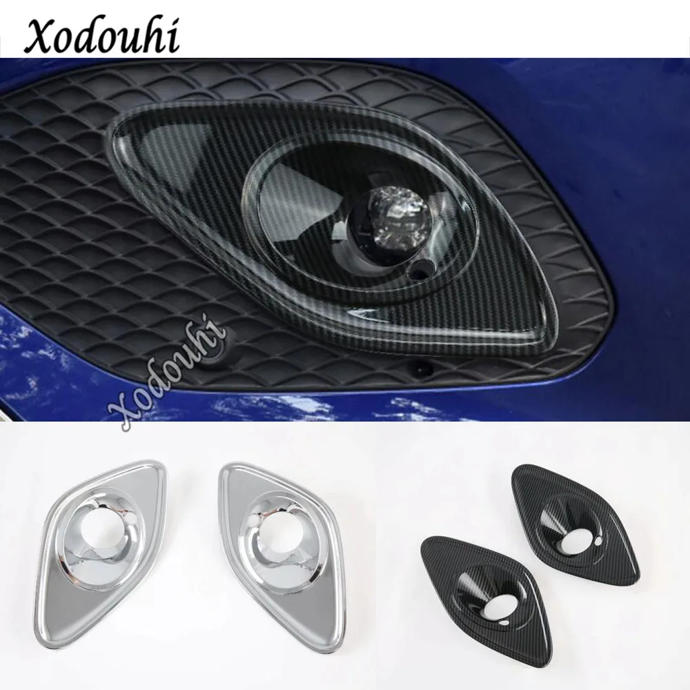 

For Mercedes Benz GLA 2020 2021 Car Body Cover Front Fog Light Lamp Detector Frame Stick Styling Trim Parts 2pcs