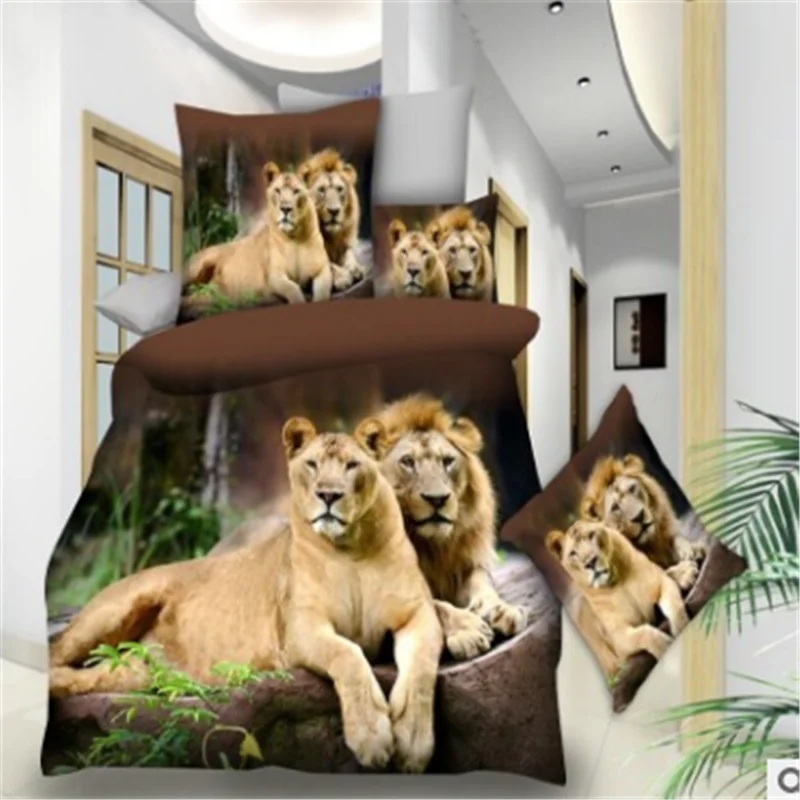 

Lovers Lion Bedding Set Duvet Cover Set 3d Bedding Set Fashion Design duvet cover flat sheet pillowcase
