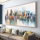 Arthyx ручная роспись нож городской пейзаж картина маслом на холсте Современная Абстрактная Настенная картина для гостиной украшение дома