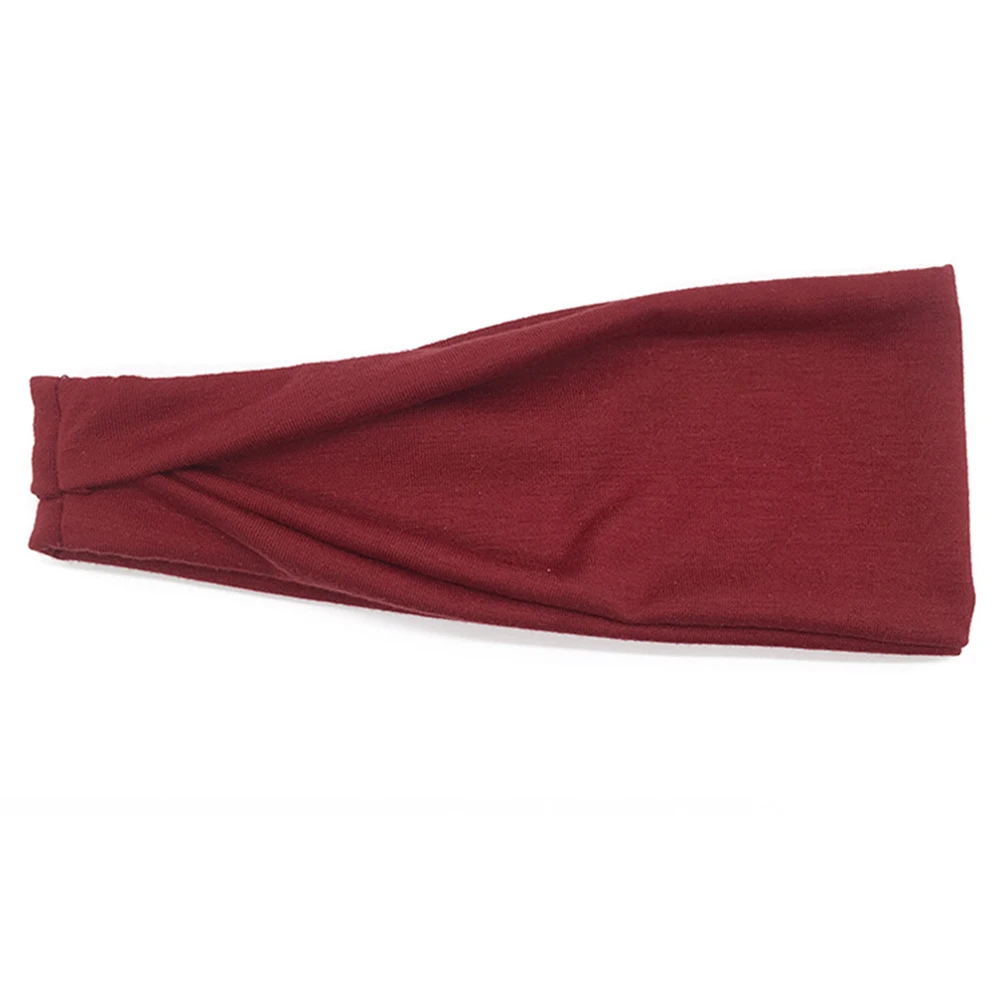 Dark Red Модные Для мужчин Для женщин спортивный напульсник повязка на голову из стрейчевого эластичного материала Йога повязка на голову для занятия бегом Фитнес, спортивные, для безопасности, 1 шт - Цвет: Dark Red