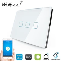 11872mm wifi light switch wallpad support smart life google alexa tuya 1 2 3 gang interruptor wifi free shiping items