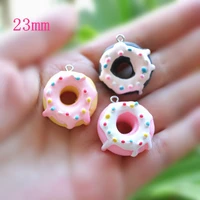 diy food donut charms keyring charms resin charms necklace pendant for diy decoration 21pcs