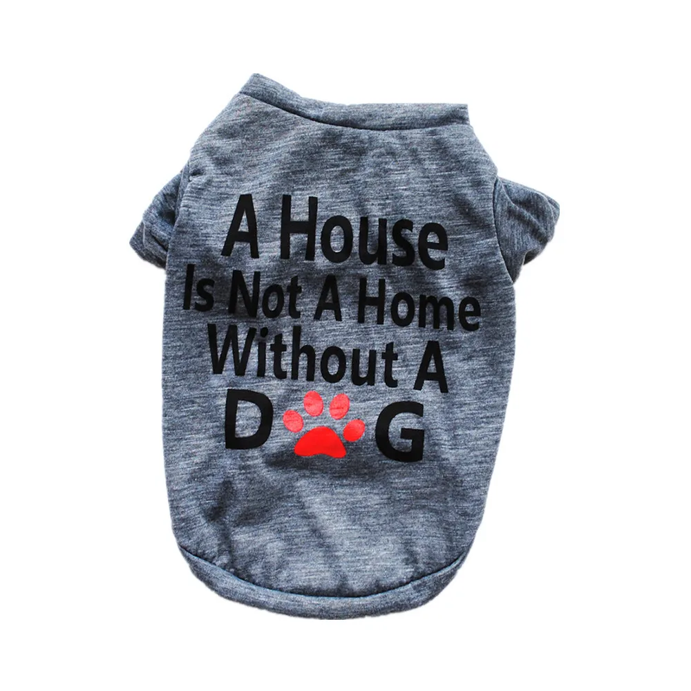 Cute Dogs Clothes Best Dog Costume Print Cotton Summer Shirt Small Cat Pet Vest T-shirt Одежда Для Собак | Дом и сад