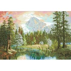 Коллекция золота высшего качества, Набор для вышивки крестиком, величие природы, гор и озера, лесной пейзаж Luca-S 604