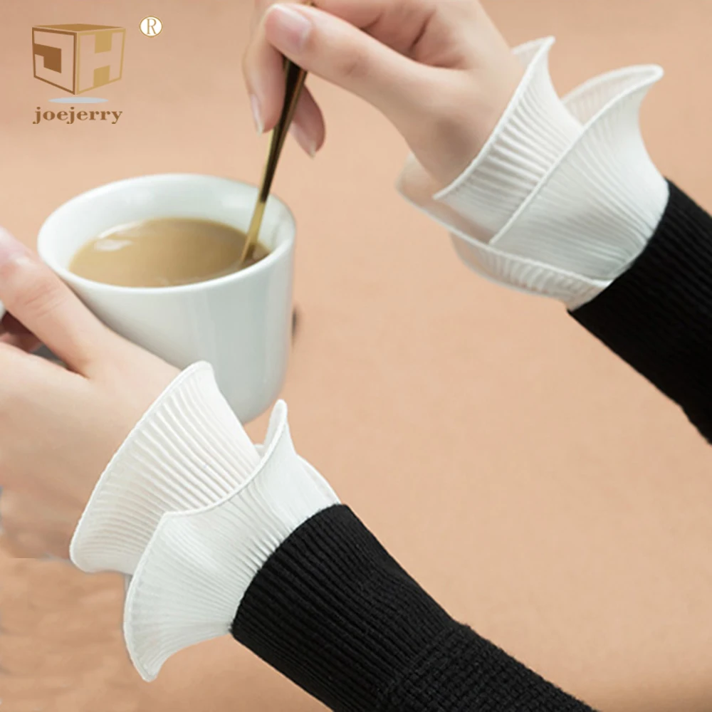 Шифоновые перчатки рукава поддельные шифоновые женские черные белые