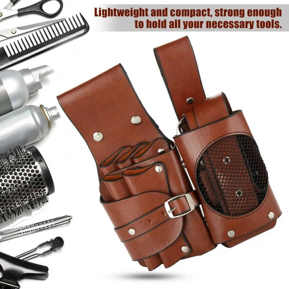 

Tool Barber Scissors Hairdressing Storage Pouch Faux Leather Waist Bag Organizer
