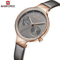 top brand naviforce watches for women fashion business leather band waterproof quartz ladies bracelet watches relogio feminino