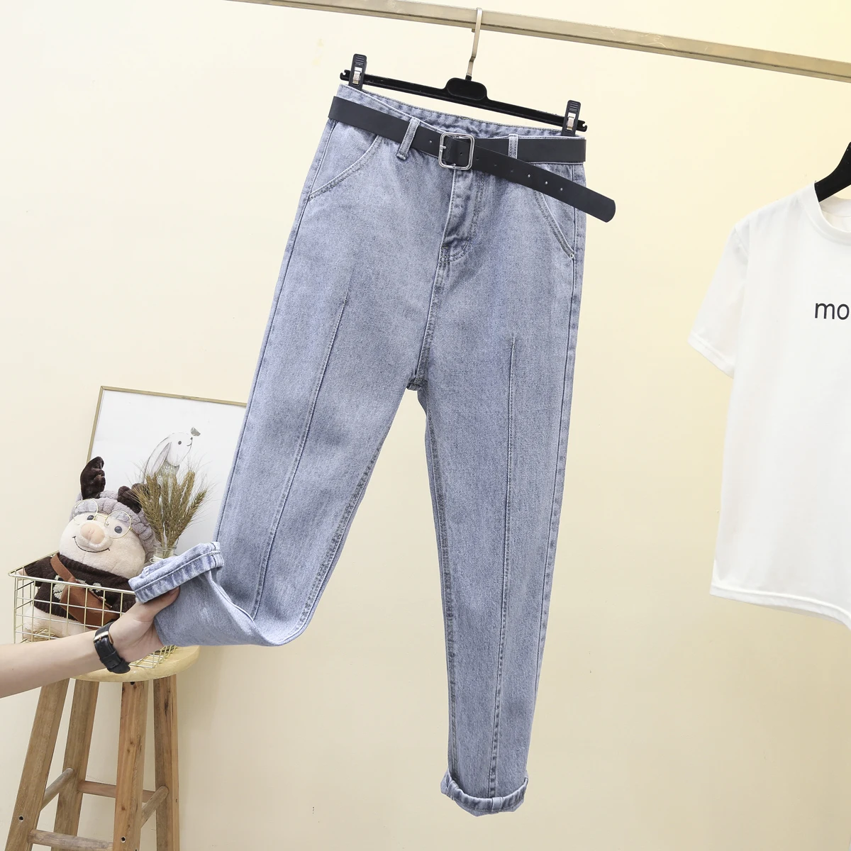 Ff888 2019 new autumn winter women fashion casual Denim Pants womens jeans clothes | Женская одежда