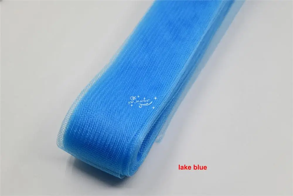 lake blue Цвет 5 см(2 дюйма) Конский волос Плетеный гибкий Свадебный чародей кринолин для платья шляпы ремесла 22 ярдов мягкая жесткая для выбора - Цвет: lake blue
