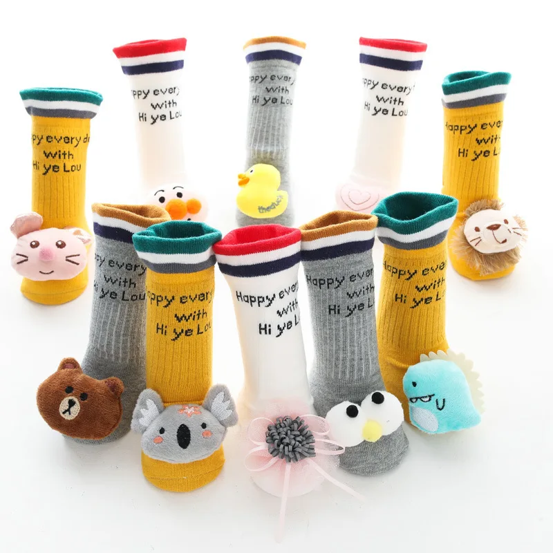 Для детей ясельного возраста гольфы из хлопка с рисунками животных мультфильмов