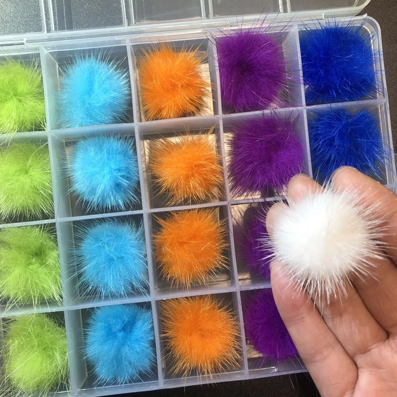 24 шт./кор. весело Магнитный гвоздь POM POMS мягкие пушистые эффектом деграде (переход