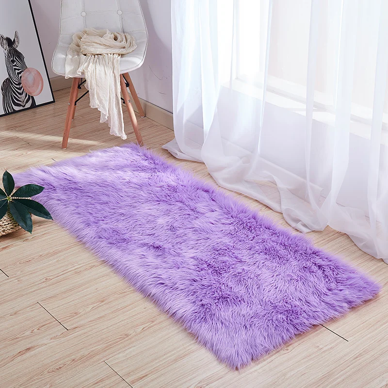 Белый пушистый прикроватный ковер коврик для эркера декоративный окна милый