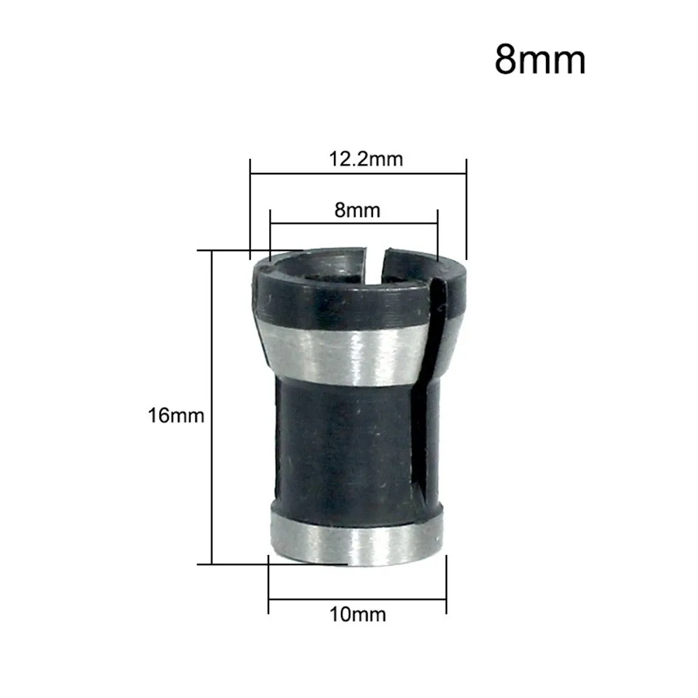 

3Pcs Collets 6/6.35/8mm Shank Router Bit Extension Collet Chuck Engraving Trimming Machine Electric Router Milling Cutter Parts