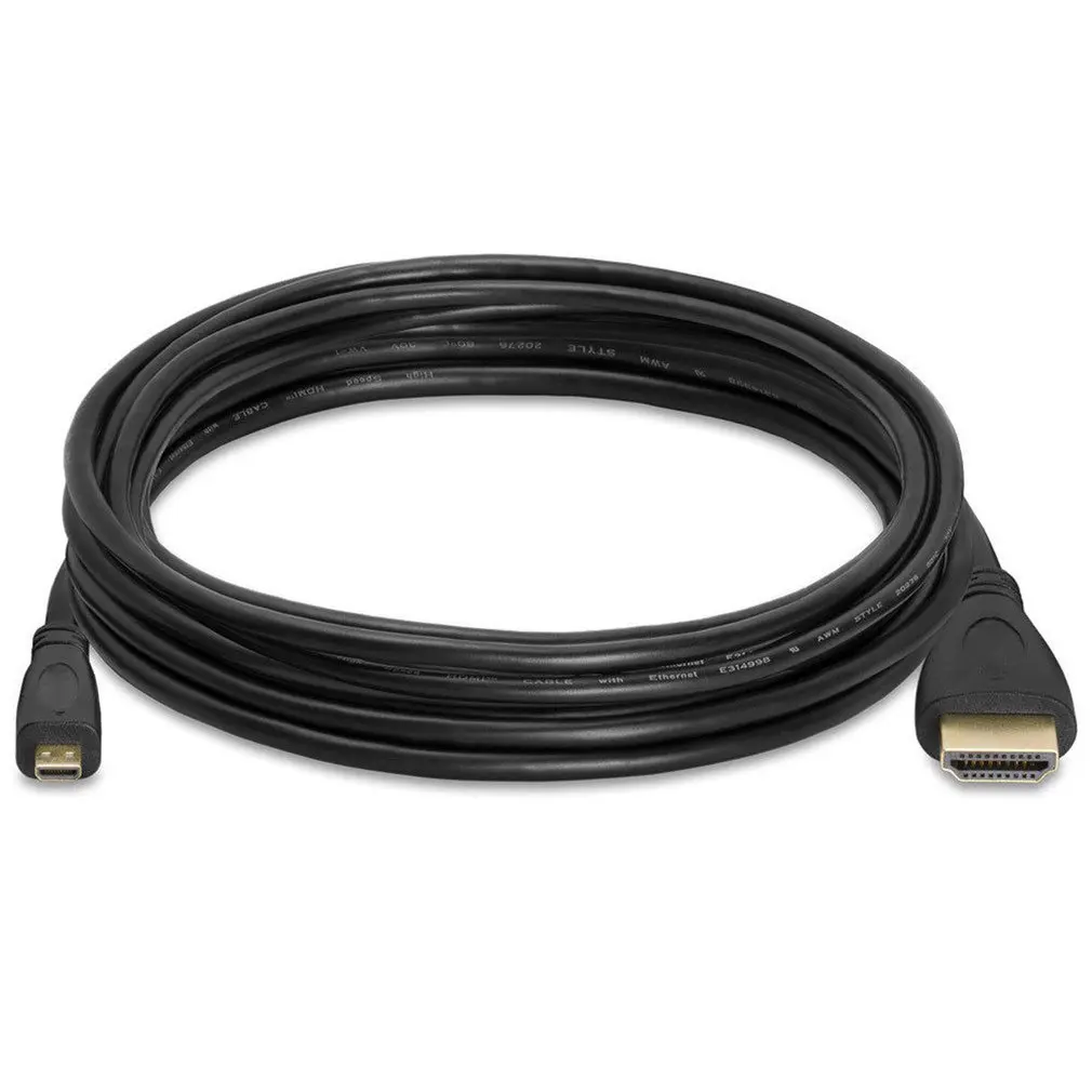 Exquisitely Designed Durable 1 M Micro HDMI-compatible To HDMI-compatible 1080p Wire Cable Adapter Mobile Phones Tablets HDTV