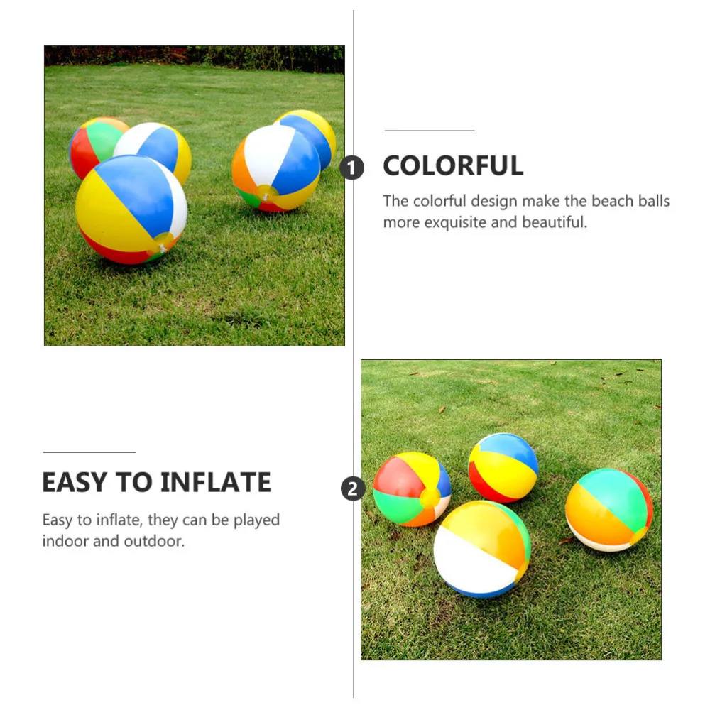 

12pcs Inflatable PVC Beach Balls Pool Summer Water Interactive