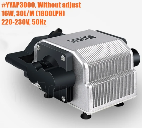 YYAP3000 NO adjust Супер большой объем мощный аквариум воздушный насос сильный пруд с рыбой кислородный компрессор Ультра тишина Maglev Tech 16 Вт 1800л/ч 40 дБ - Цвет: YYAP3000 NO adjust