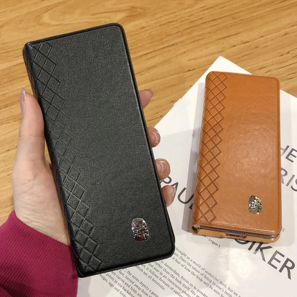 

Luxury Embossing Flip Case for Samsung Galaxy Z Fold2 All-inclusive Explosion Proof Cover Leather Shell for Galaxy Z Fold 2 Case