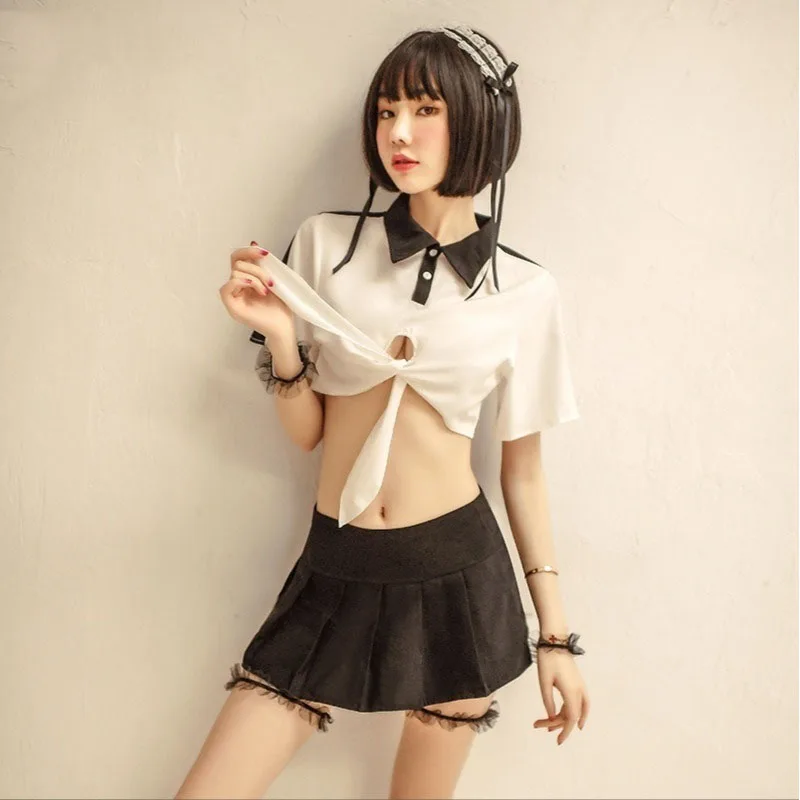 Новый эротический костюм для ролевых игр сексуальная Студенческая форма