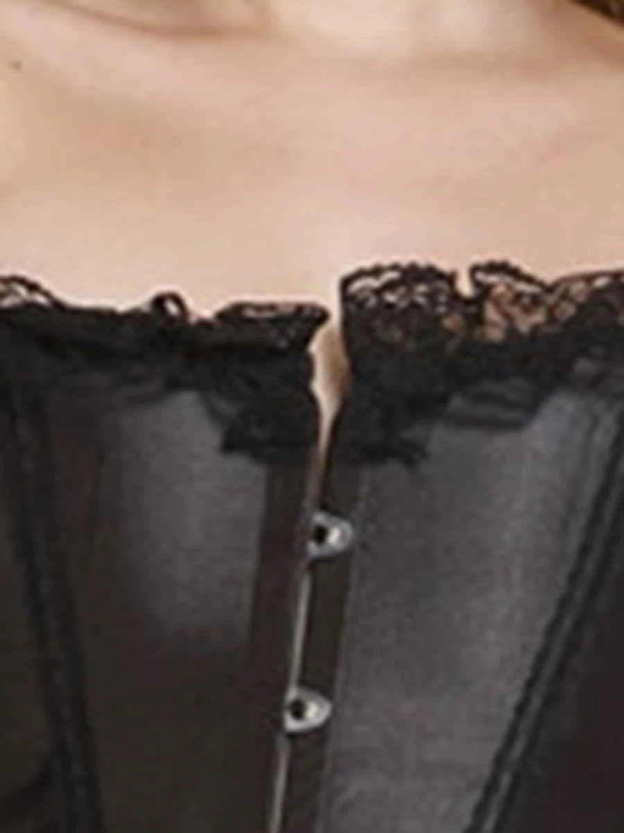 

Women Corsets Casual Sexy Vintage Fashion Hot Sale Underwear Sleepwear Waist Cincher Solid Lace Female Retro Black Bustiers