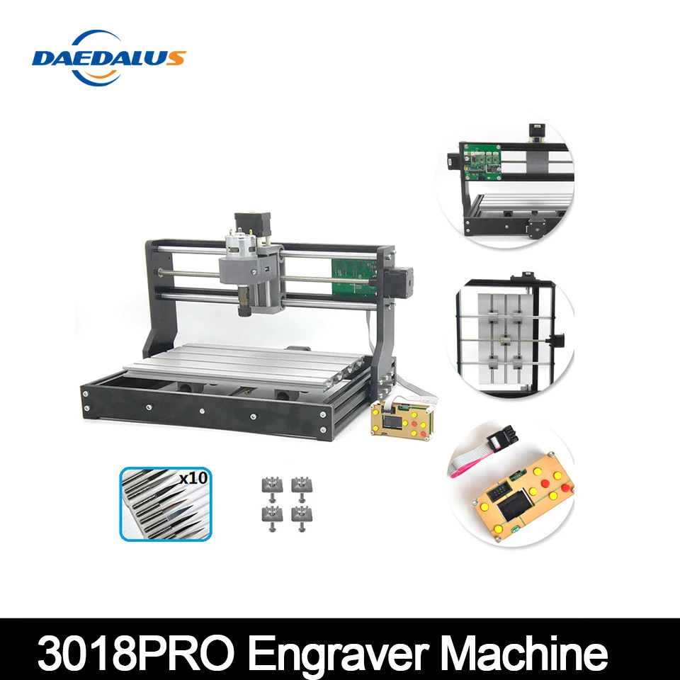 Фрезерный станок с ЧПУ 3018 Pro GRBL фрезерный 3 оси по дереву лазерная гравировка