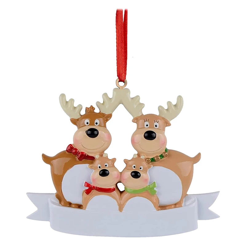 

Multi Styles Printed Christmas Elk Deer Family Pendants Ornaments Wood Craft Gifts DIY Hanging Ornaments Christmas Decorations