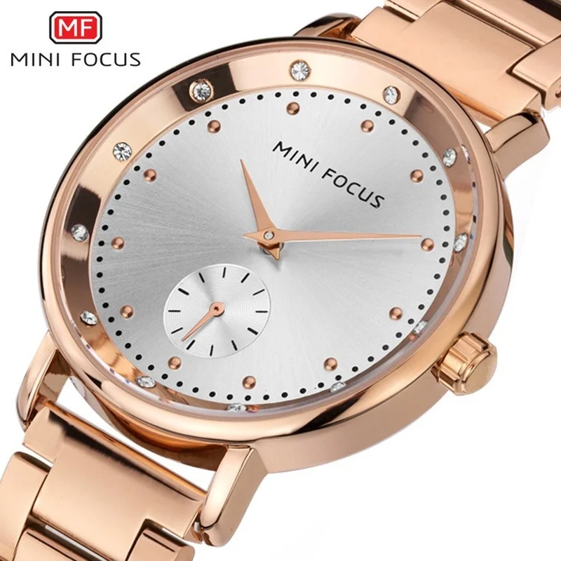 

Fashion Diamond Ladies Watch Quartz Movement Waterproof Stainless Steel Strap