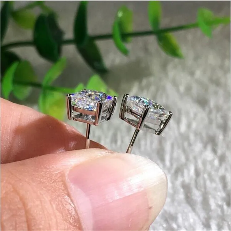 Женские классические серьги-гвоздики Rulalei свадебные серьги из стерлингового